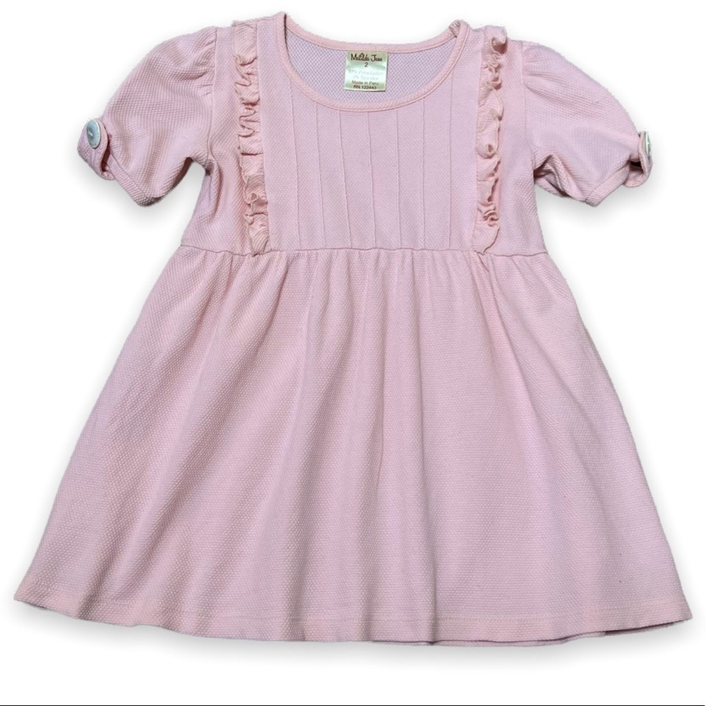 Matilda Jane Pinkie Lap Dress Sack‎ Lunch 4 Pink Ruffles Girls